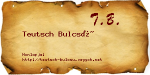 Teutsch Bulcsú névjegykártya